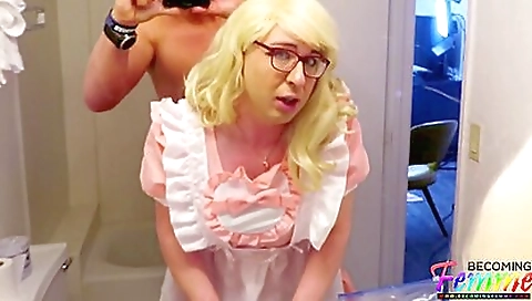 Smoking hot blonde anal slut gets areased by a huge cock