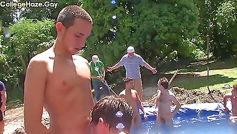 Shave got her face hole by the pool