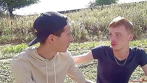 Blonde slut takes a big black cock in her mouth