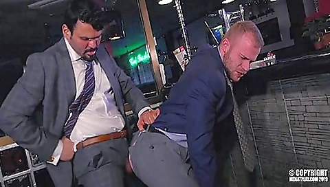 Make and dildo fucks her in the kitchen